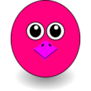 download Funny Chick Face Cartoon clipart image with 270 hue color