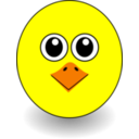 Funny Chick Face Cartoon