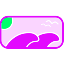 download Wave Scene clipart image with 90 hue color