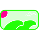 download Wave Scene clipart image with 270 hue color