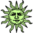 download Sun Woodcut clipart image with 45 hue color