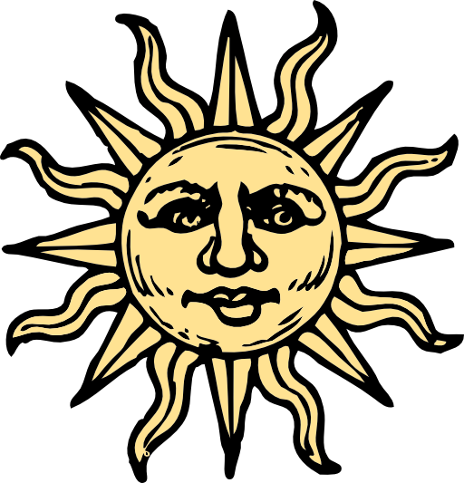 Sun Woodcut