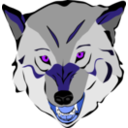 download Wolf clipart image with 225 hue color