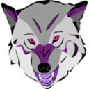 download Wolf clipart image with 270 hue color