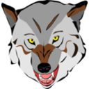 download Wolf clipart image with 0 hue color