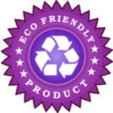 download Ecology Friendly Product Sticker clipart image with 180 hue color