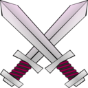 download Crossed Swords clipart image with 90 hue color