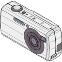 download Digital Camera clipart image with 90 hue color