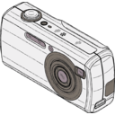 download Digital Camera clipart image with 180 hue color