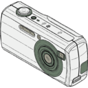 download Digital Camera clipart image with 270 hue color