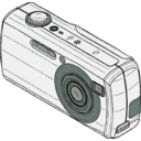download Digital Camera clipart image with 315 hue color