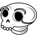 download Skull clipart image with 270 hue color