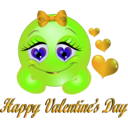 download Happy Valentine Day Smiley Emoticon clipart image with 45 hue color