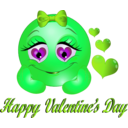 download Happy Valentine Day Smiley Emoticon clipart image with 90 hue color