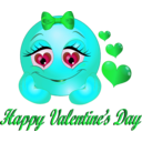 download Happy Valentine Day Smiley Emoticon clipart image with 135 hue color