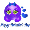download Happy Valentine Day Smiley Emoticon clipart image with 225 hue color