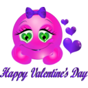 download Happy Valentine Day Smiley Emoticon clipart image with 270 hue color