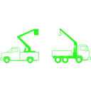 download Lift And Crane Trucks clipart image with 90 hue color