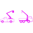 download Lift And Crane Trucks clipart image with 270 hue color