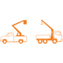 download Lift And Crane Trucks clipart image with 0 hue color