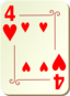 Ornamental Deck 4 Of Hearts