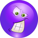 download Angry Smiley Emoticon clipart image with 225 hue color