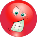 download Angry Smiley Emoticon clipart image with 315 hue color