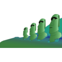 download Easter Island clipart image with 90 hue color