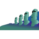 download Easter Island clipart image with 135 hue color