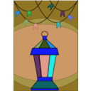 download Ramadan Lamp clipart image with 180 hue color