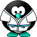 download Judo Penguin clipart image with 135 hue color