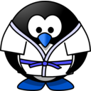 download Judo Penguin clipart image with 180 hue color