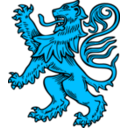 download Lion Rampant clipart image with 135 hue color