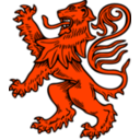 download Lion Rampant clipart image with 315 hue color