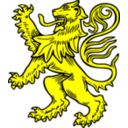 download Lion Rampant clipart image with 0 hue color