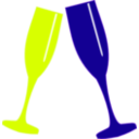 download Champagne Glass clipart image with 45 hue color