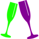 download Champagne Glass clipart image with 90 hue color