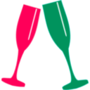 download Champagne Glass clipart image with 315 hue color