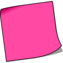 download Blank Sticky Note clipart image with 270 hue color