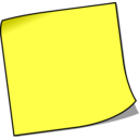 download Blank Sticky Note clipart image with 0 hue color