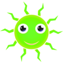 download Happy Cartoon Sun clipart image with 45 hue color
