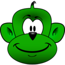 download Monkey Head clipart image with 90 hue color