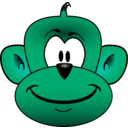 download Monkey Head clipart image with 135 hue color