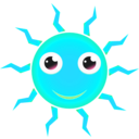 download Happy Cartoon Sun clipart image with 135 hue color