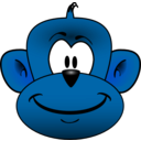download Monkey Head clipart image with 180 hue color