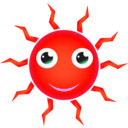 download Happy Cartoon Sun clipart image with 315 hue color