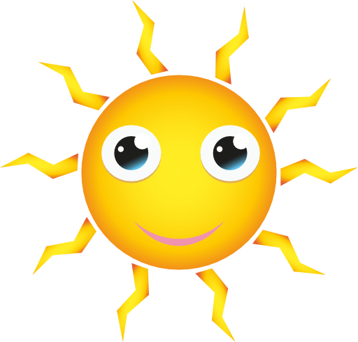 Happy Cartoon Sun