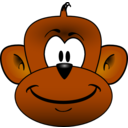 download Monkey Head clipart image with 0 hue color