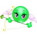 download Angel Girl Smiley Emoticons clipart image with 90 hue color