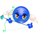 download Angel Girl Smiley Emoticons clipart image with 180 hue color